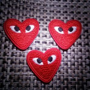 Embroidered Hearts for DIY