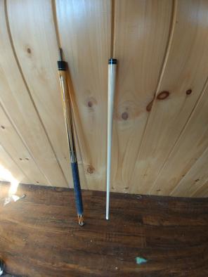 A McDermott lucky pool cue