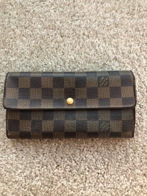 Authentic LC Sarah Damier Ebene Wallet