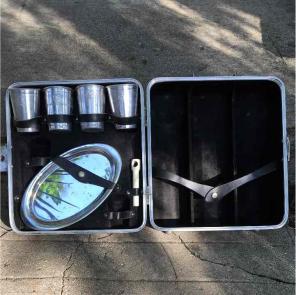 Vintage Picnic Cocktail Travel Case