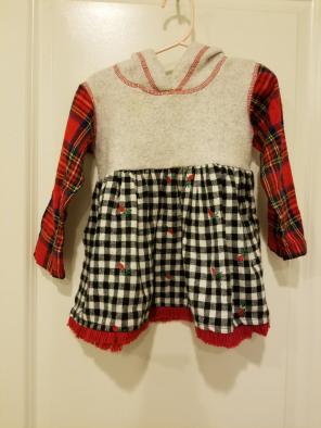 Toddler vintage pixie hat flannel tunic