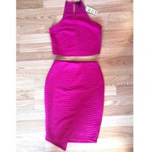 Fuschia 2 piece Dress Set