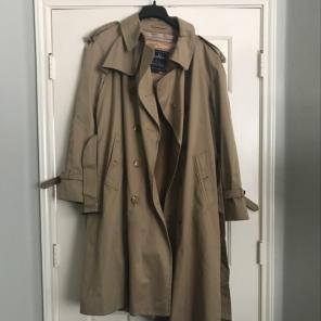 Men's Khaki Trench Coat Winter 40