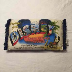 Disney World Mickey Postcard Pillow