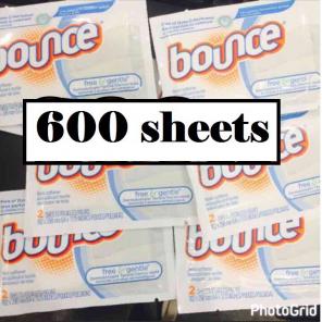 600 BOUNCE FREE & GENTLE DRYER SHEETS