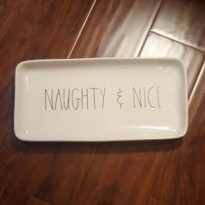 Rae Dunn Naughty and Nice platter