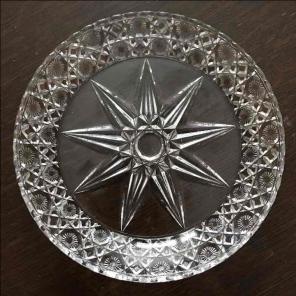 Vintage Cut Glass Serving Plate