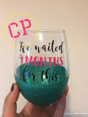 Pregnancy Funny Announcement Glass