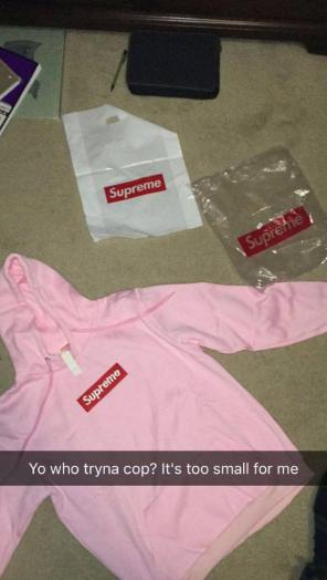 Pink Supreme Hoodie (Brand New)
