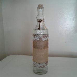 Bamboo Trimmed Decorative Bottle