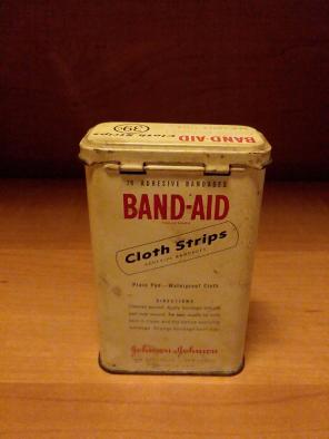Antique band-aid tin