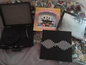Record Player With Records