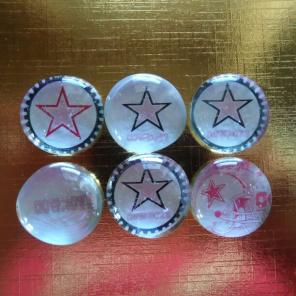 Dallas Cowboys glass set magnets pink