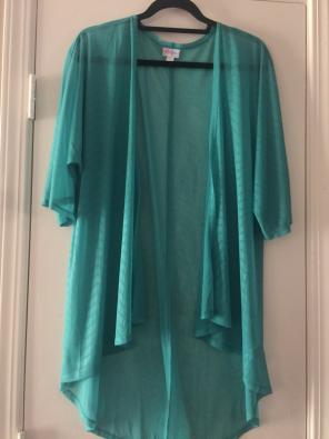 LuLaRoe Lindsay Kimono Small Green
