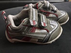 Toddler Red & Grey Sneakers