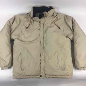 Khaki men's puffer jacket