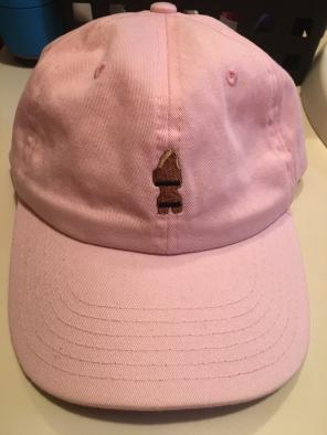 Pink Dad Hat with Kim kardashian selfie