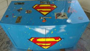 Custom Hand Painted Superman Cabinet