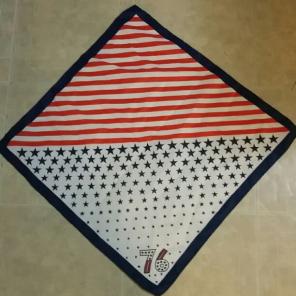 Vintage patriotic USA handkerchief 76