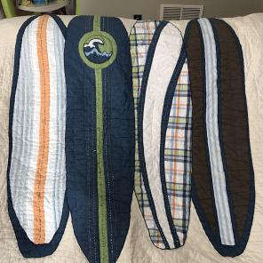Pottery barn Surf Board quilt And Lamp