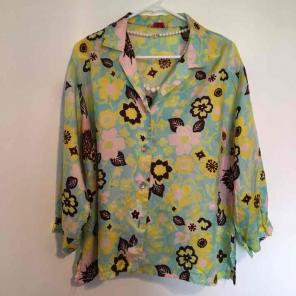 Rare! Vintage 60s Plus Size Retro Blouse