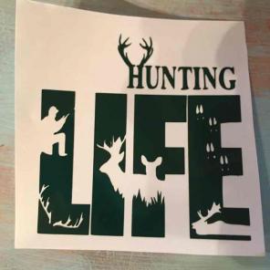 Hunting life decal