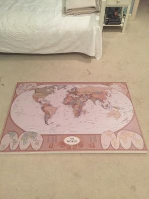 Vintage Canvas World Map
