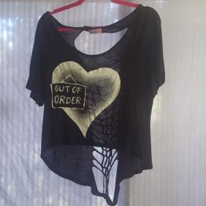 Black off the shoulder top