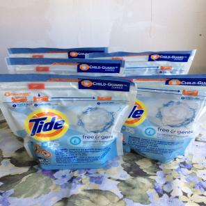 5 Tide Pods Free & Gentle 16 Count Bags