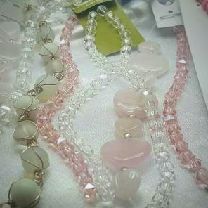 2 of hearts bead strand 7 pcs lot