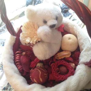 Christmas basket decor
