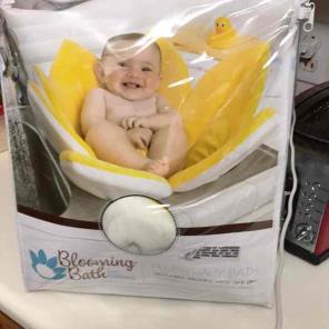 Brand new blooming baby bath