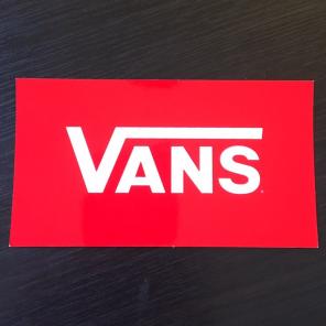 Vans Off The Wall Red And White Sticker!