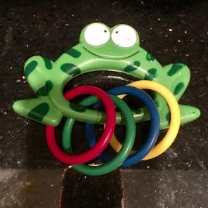 Frog & Rings Baby Rattle Teething Ring