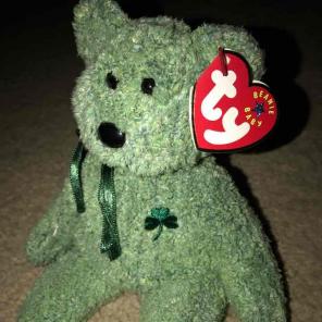 TY Beanie St. Patrick's Bear Baby