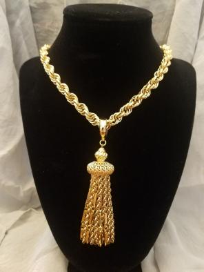 Monet Gold Tone Necklace 23"
