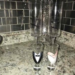 Bride and Groom drinking set