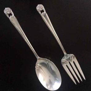 Vintage silver plated serving utensils