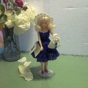 Hand crocheted Barbie outfit