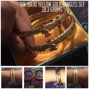 18k solid beautiful bangles set