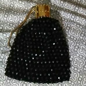 Vintage Beaded Accordian Opera Hand Bag
