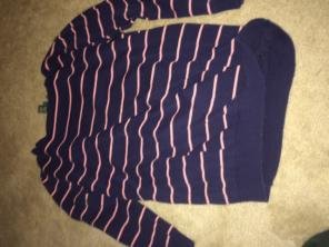 Lauren: Ralph Lauren Navy/Peach Sweater