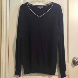 Navy blue pull over sweater