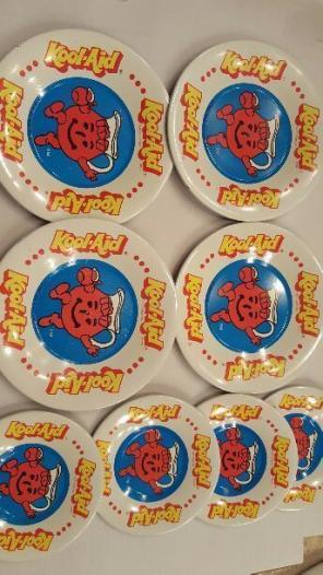 Vintage toy tin kool-aid dishes