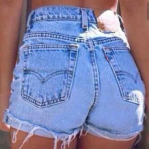 Super high rise Levi cutoffs