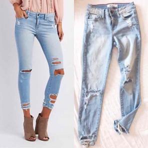 Cello Distressed Ankle Jeans Destroyed