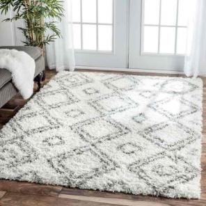 NuLoom white shag rug