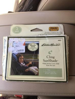 New Cling Car Window Sunshade 2 Pk