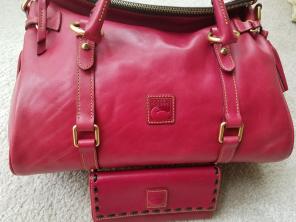 D&B Medium Raspberry Satchel & Wallet