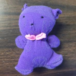 Purple Sock Animal Bear